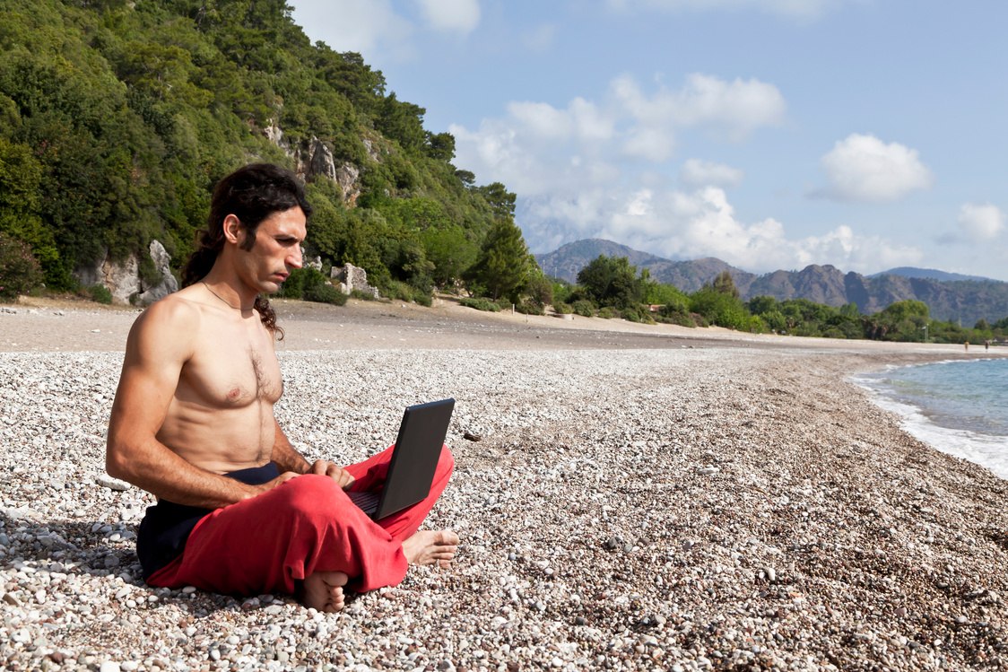Working and Beach